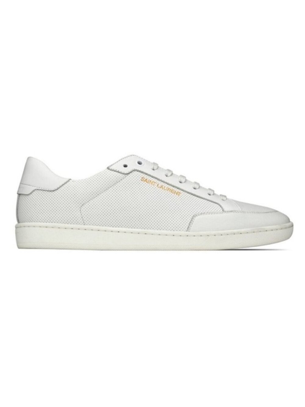 Saint Laurent Court Classic Perforated Leather Sneakers White Men’s EU 41/US 8
